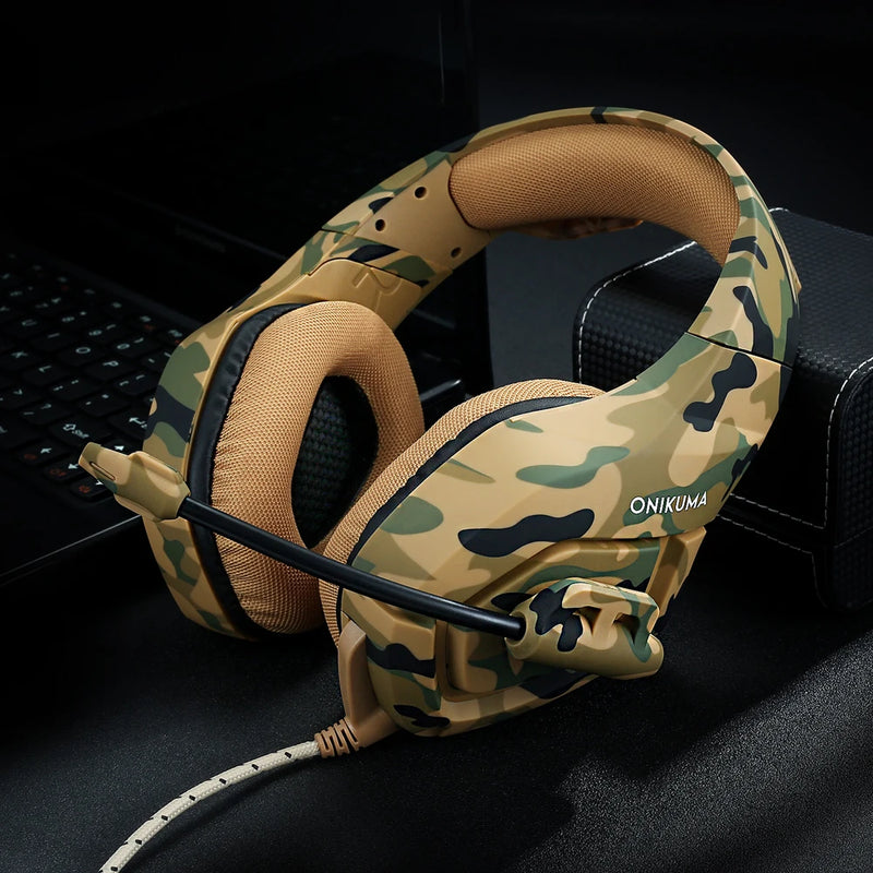 ONIKUMA K1 Headset Gamer Camuflado 3.5mm