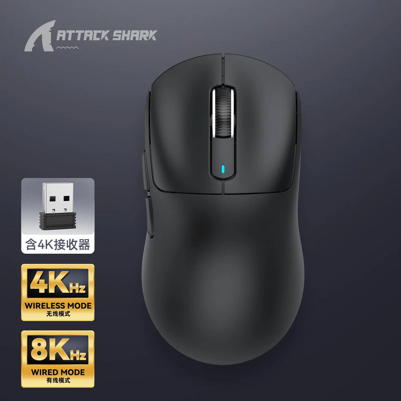 Mouse Attack Shark X3Pro/X3/R1: Com Fio 8KHz, Bluetooth, e Sensor