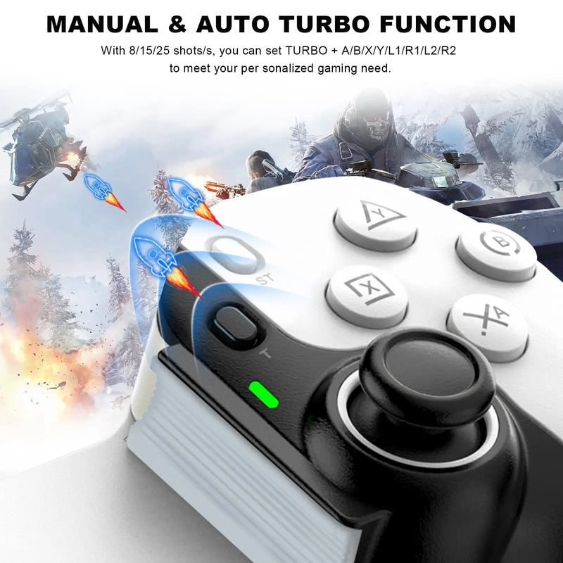 Novo Controle de Jogo Móvel D9 - Sem Fio Bluetooth para PC, Tablet, Switch, PS3 e PS4 com Controle Somatossensorial Dual Hall