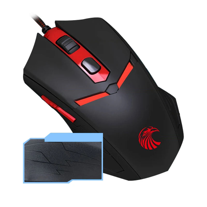 Mouse Gamer com Fio USB Recarregável Silencioso com Iluminação RGB