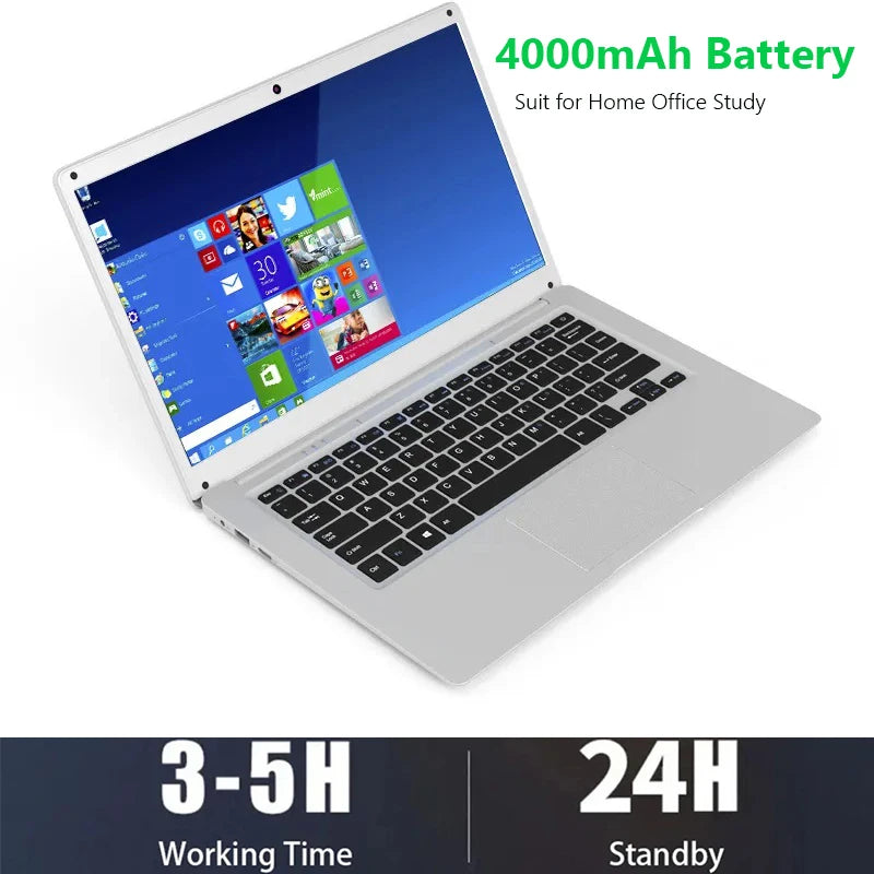 Notebook 14.1", Intel Celeron J4105, 6GB RAM, 128GB-1TB SSD, Win 10 Pro, Ultra Slim