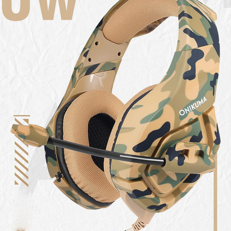 ONIKUMA K1 Headset Gamer Camuflado 3.5mm