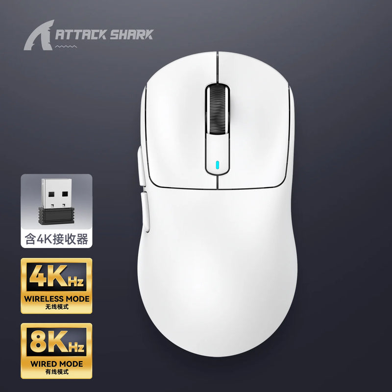 Mouse Attack Shark X3Pro/X3/R1: Com Fio 8KHz, Bluetooth, e Sensor