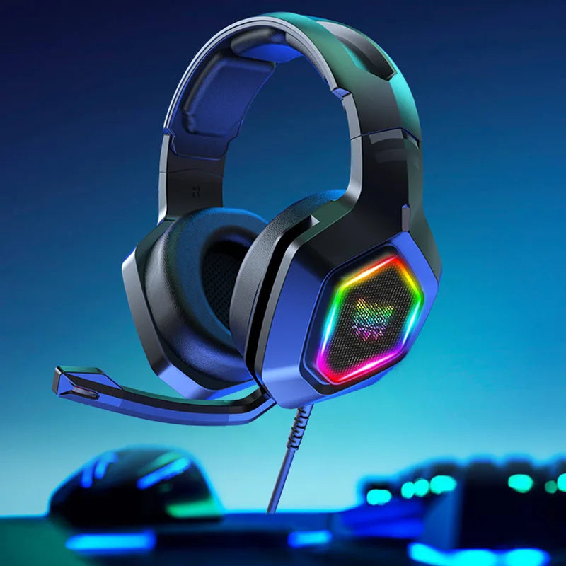 ONIKUMA K10 Headset Gamer Profissional Som Surround RGB Microfone 3.5MM com Fio para CS
, PC, XBOX, PS4.