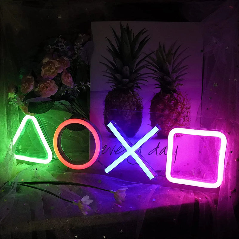 Luminária LED Personalizada Neon Game Icon para Parede